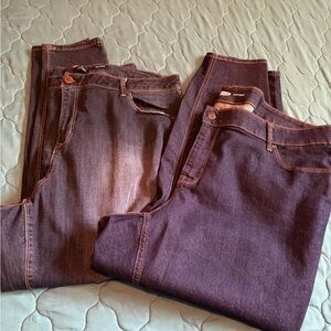 TWO PAIR of Skinny Jeans w/stretch!!